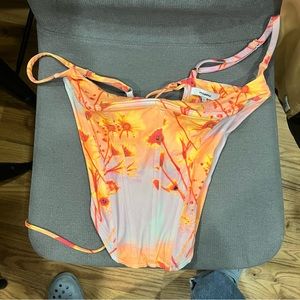 Miaou Orange Floral Corset Top
